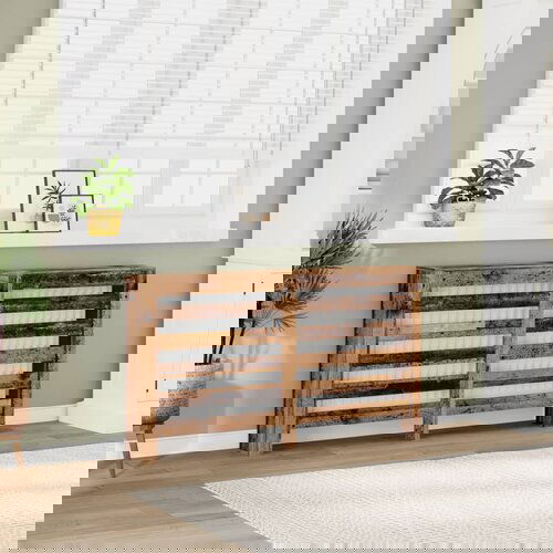 vidaXL Pokrov za radiator starinski les 149x20x82 cm inženirski les Cene