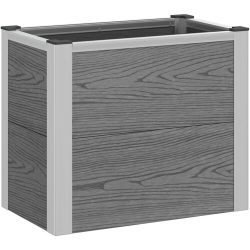 vidaXL Povi&scaron;ena gredica - Vrtna gredica Siva 50 x 30 x 42 cm WPC i aluminij - 50 x 30 x 42 cm Cijene