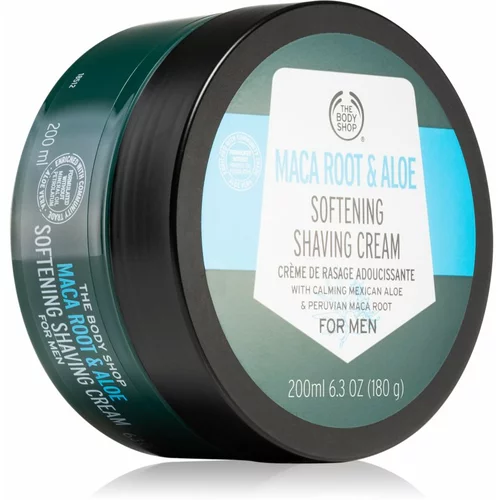 The Body Shop Maca Root & Aloe Softening Shaving Cream krema za britje 200 ml za moške