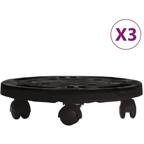  za biljke s kotačima 3 kom promjer 30 cm crna 170 kg Slike