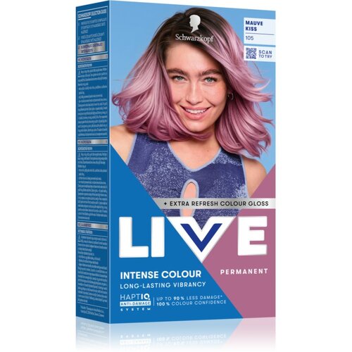 Schwarzkopf LIVE Intense Colour permanentna barva za lase odtenek 105 Mauve Kiss 1 kos Cene