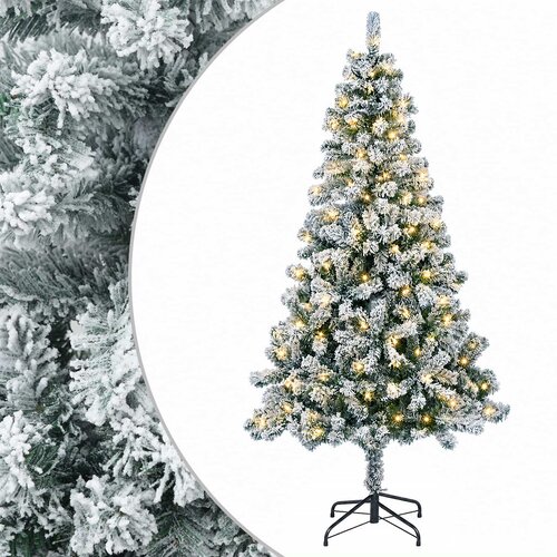  Umjetno božićno drvce s kuglicama 120 cm 150 LED lampica Slike