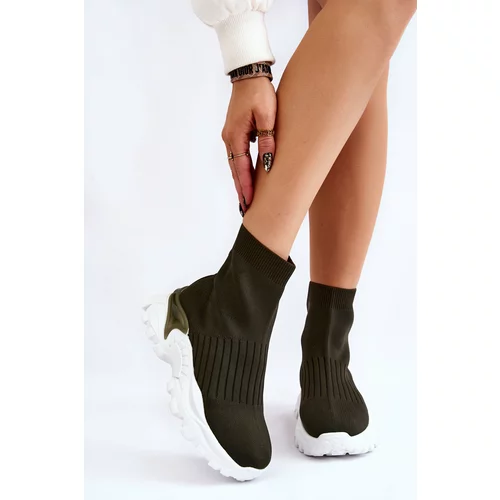 Kesi Women's Sneakers with High Socks Jovie Green