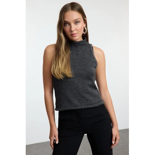 TRENDYOLMILLA ženska bluza TWOAW25BZ00002, Antracit-Siva Cene