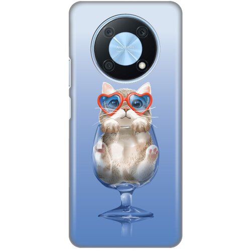  Silikonska maska za Huawei Y90 Fuy Cat Print plava Cene
