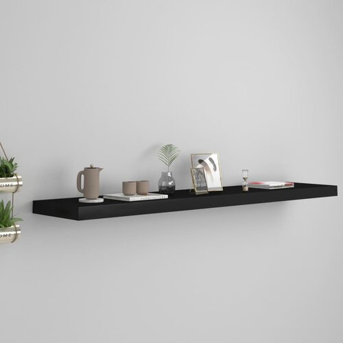 VidaXL Plutajuća zidna polica crna 120 x 23,5 x 3,8 cm MDF Slike