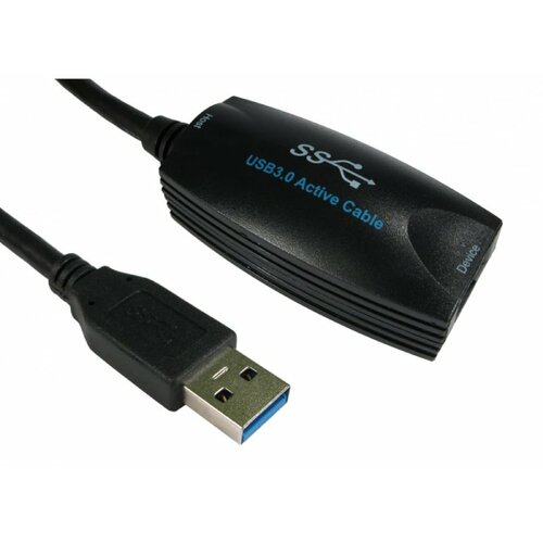 E-green Kabl sa pojačivačem 3.0 USB A (M) - USB A (F) 5m crni Slike