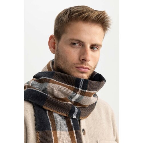 Defacto men's Plaid Patterned Woven Scarf Cene