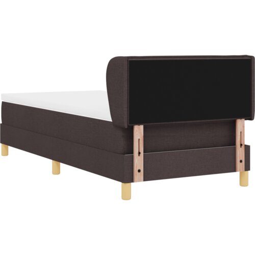 VidaXL Boxspring - Krevet s oprugama i madracem krem 90x200 cm Tamno smeđa Slike