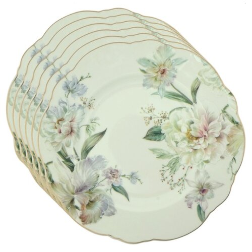  Set desertnih tanjira Cvetni dezen 6/1 21 cm Slike
