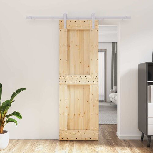  Klizna vrata Prirodna i bijela 70 x 210 cm Čvrsta borovina Cijene