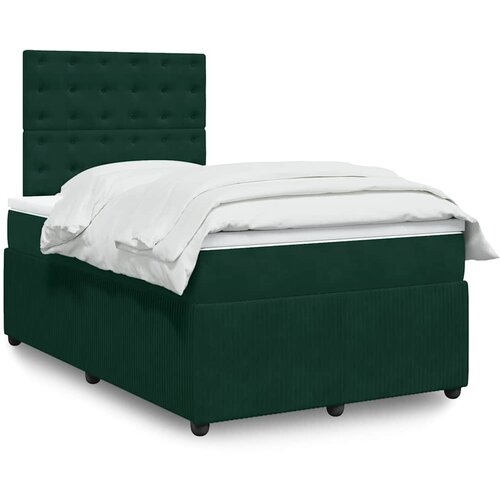  Krevet box spring s madracem tamnozeleni 120x190 cm bar&amp;scaron;unasti Slike