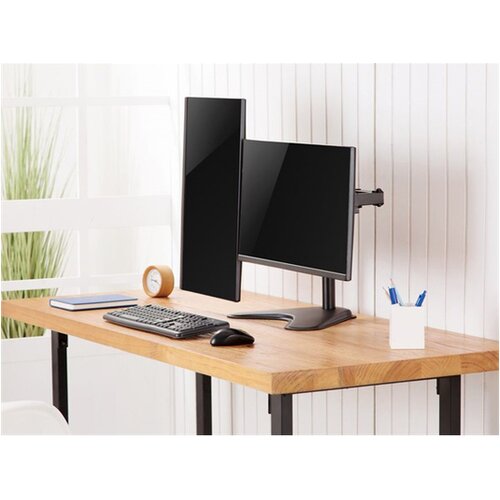 Equip 650123 nagibna namizna monitorska konzola, 17 "-32", 2 monitorja, črna Cene