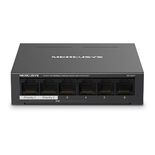 Mercusys MS106LP V1.0 6-Port 10/100Mbps Desktop Switch 4-Port PoE+ Cene