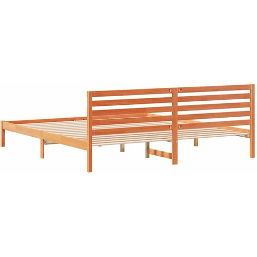  Krevetna konstrukcija s uzglavljem Vosak smeđa 200 x 220 cm Slike