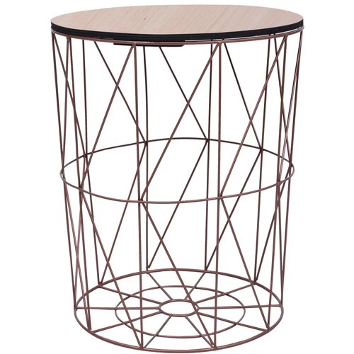 The Living Store Klubska mizica bakrena &amp;Oslash; 47 cm - Klubska Mizica, (21574999) Slike