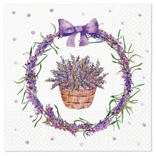  Serviete za dekupažo - Lavender Basket  - 1 kos RABLJENO Cene