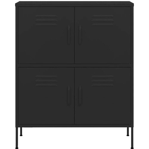 VidaXL Ormarić za pohranu crni 80 x 35 x 101,5 cm čelični Slike