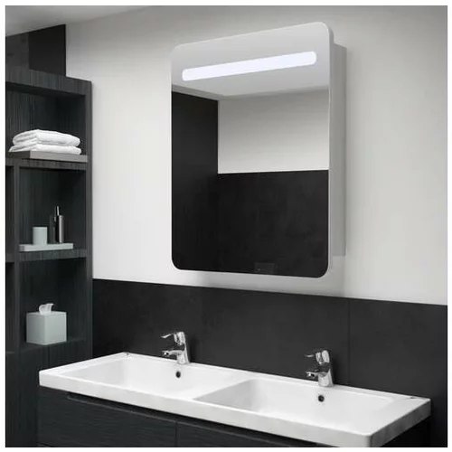  LED kopalniška omarica z ogledalom 60x11x80 cm
