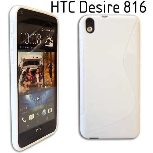  Gumijasti / gel etui S-Line za HTC Desire 816 - beli