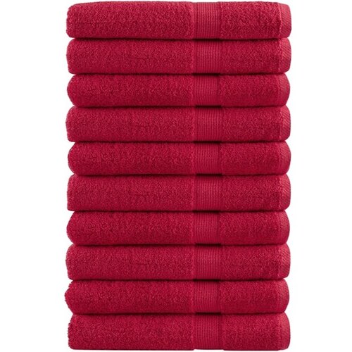 vidaXL Premium brisače 10 kos rdeča 80x200 cm 600 g/m2 100 % bombaž Cene