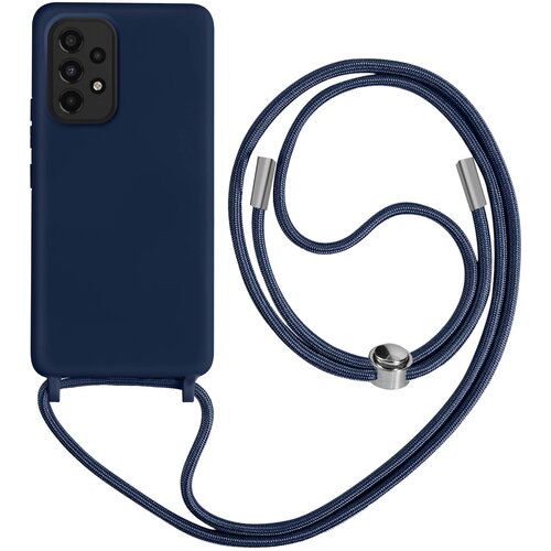 AVIZAR poltoga etui na vrvico za samsung galaxy A33 5G z mehko notranjostjo, ovratnikom - modra, (20640404) Cene