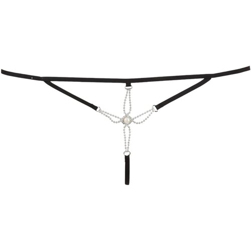 Cottelli Minimalno žensko spodnje perilo s kamni (črno) - M/L Slike