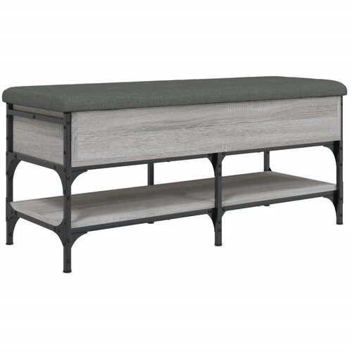 Maison Chic Klop za čevlje - Sedež za čevlje siva sonoma 102x42x45 cm inženirski les, (21776662) Slike