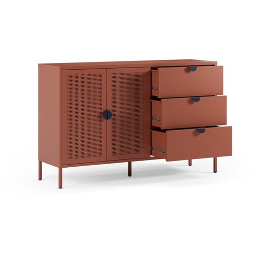 Marckeric Kovinska komoda v barvi terakote 140x90x40 cm Sayla &amp;ndash; Slike