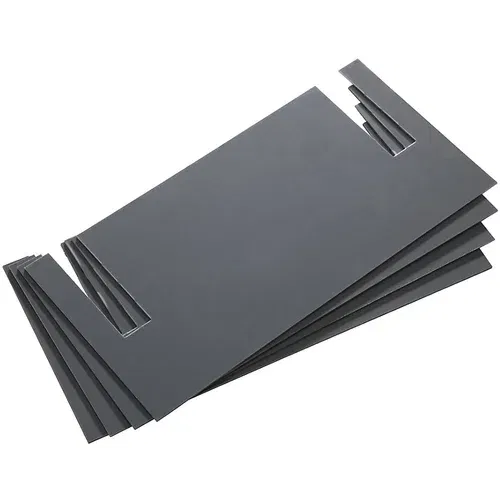 LISTA Izravnalne ploščice, PVC, siv, DE 4 kosi, debelina 1 mm