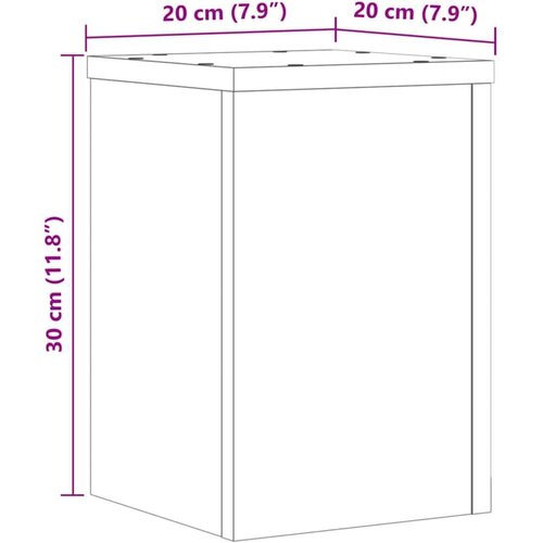  Stalci za biljke 2 kom 20x20x30 cm konstruirano drvo Slike