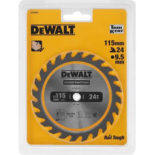 Dewalt DT20420 list kružne testere za drvo za akumulatorske testere, 115mm, 24T Cene