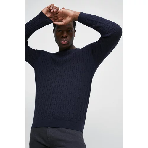 Medicine Bombažen pulover moški, rjava barva