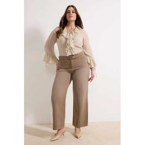 Trendyol Ženske pantalone Tbbss24Cj00050, Smeđe Cene