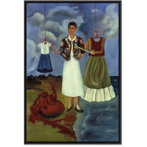  Slika - Frida Kahlo &amp;ndash; Memory (The Heart) 60x90 U crnom drvenom okviru Slike