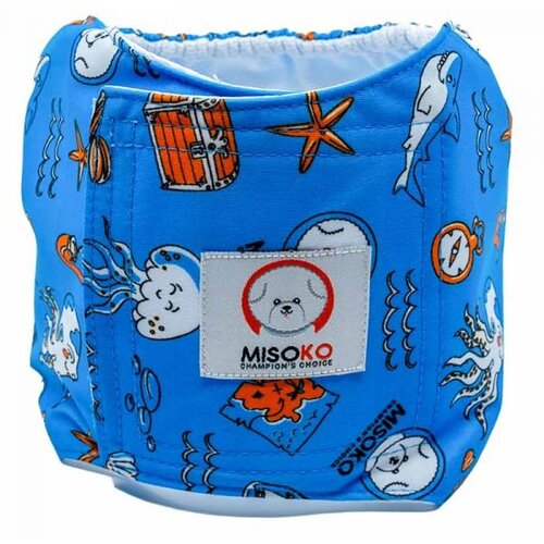 Misoko Periva pelena za mužjake Diapers Reusable Male, Plava, Octopus, S Cene