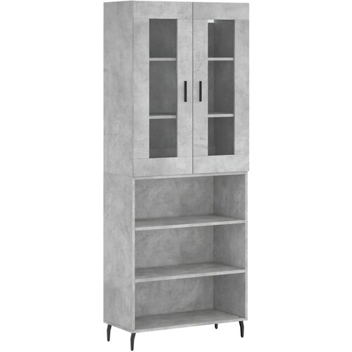 Maison Chic Visoka Komoda - Predalnik betonsko siva 69,5x34x180 cm inženirski les, (21720253) Slike