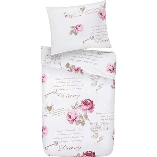 Modern Living Posteljnina Diary Rose, Bela, Bombaž, 60/80, 140/200 Slike