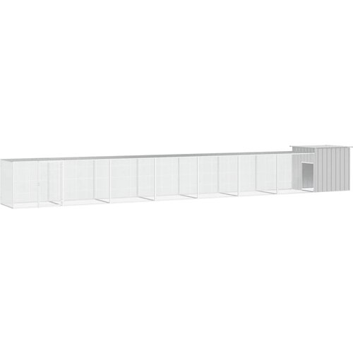 vidaXL Kokošnjak siv 800x91x100 cm pocinkano jeklo Cene