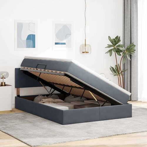  s od storage s madracem Tamno siva 140 x 200 cm Bar&amp;scaron;un Slike