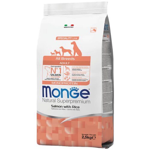 Monge hrana za odrasle pse svih rasa sa lososom i pirinčem (2,5kg i 12kg) 2,5kg Cene