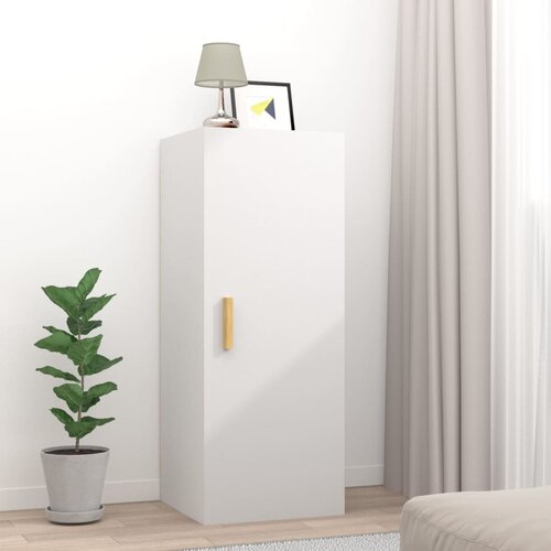 VidaXL Stenska omarica bela 34,5x34x90 cm konstruiran les Slike