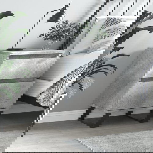 vidaXL Noćni ormarić siva boja betona 40x35x50 cm konstruirano drvo Cijene