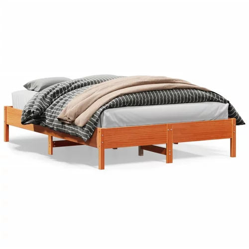  Okvir kreveta voštano smeđi 120 x 200 cm od masivne borovine