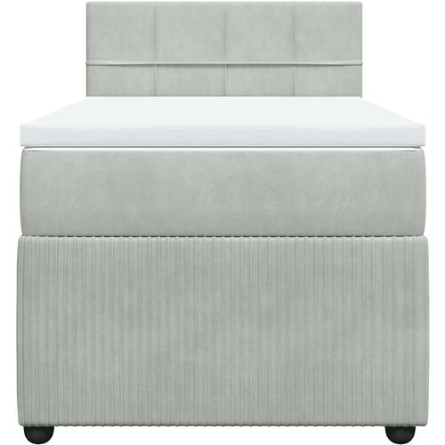 Box spring krevet s madracem svjetlosivi 100x200 cm bar&amp;scaron;unasti Slike