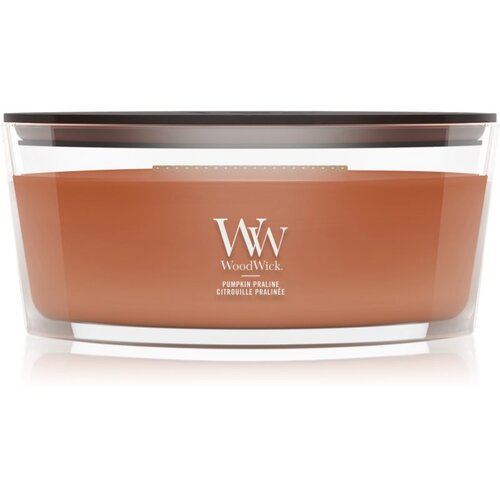 WoodWick Pumpkin Praline di&scaron;eča sveča z lesenim stenjem 453.6 g Cene
