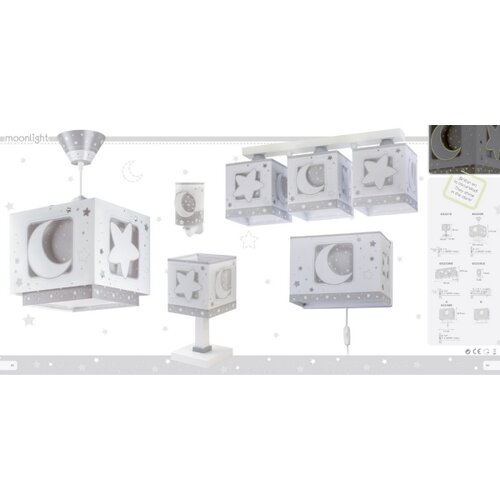 Dalber 63232E - Dečiji luster MOON LIGHT 1xE27/60W/230V Slike