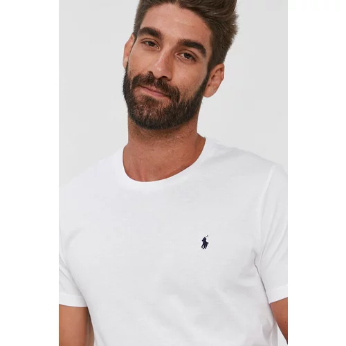 Polo Ralph Lauren Bombažen t-shirt bela barva