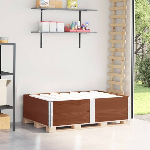 VidaXL okviri za palete 2 smeđi 150x100 cm od masivne borovine Slike