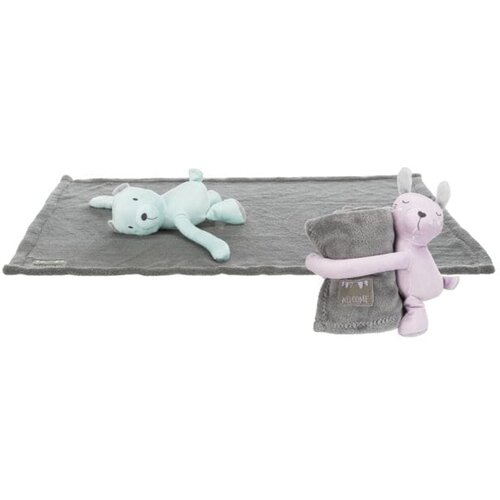 Trixie deka za pse Junior set s igračkom medo 75x50 cm siva Cene
